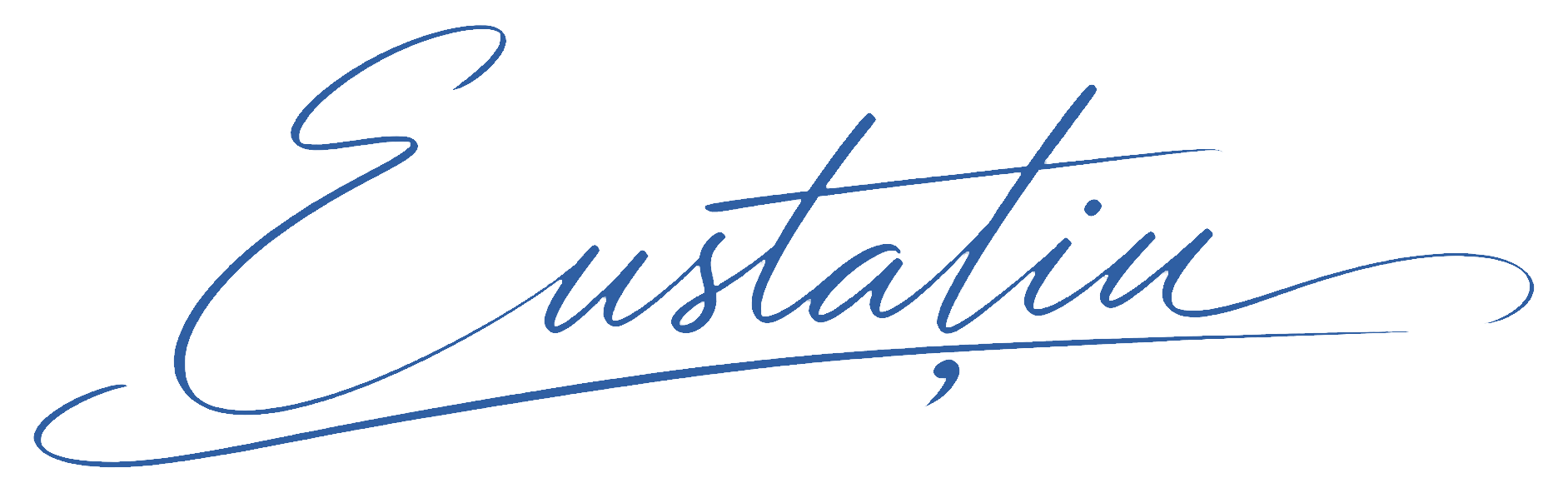 Eustațiu, signed in blue ink